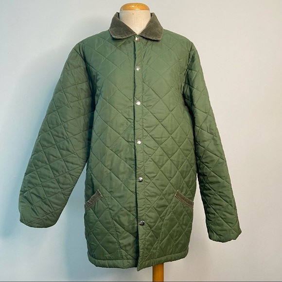 Husky Other - Vintage Husky green quilted jacket with corduroy collar
